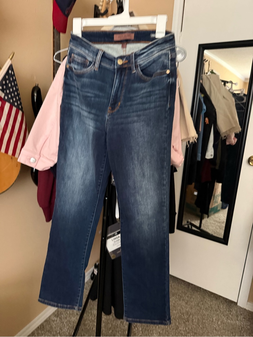 Judy Blue Ombre Dark Blue Straight Leg Jeans